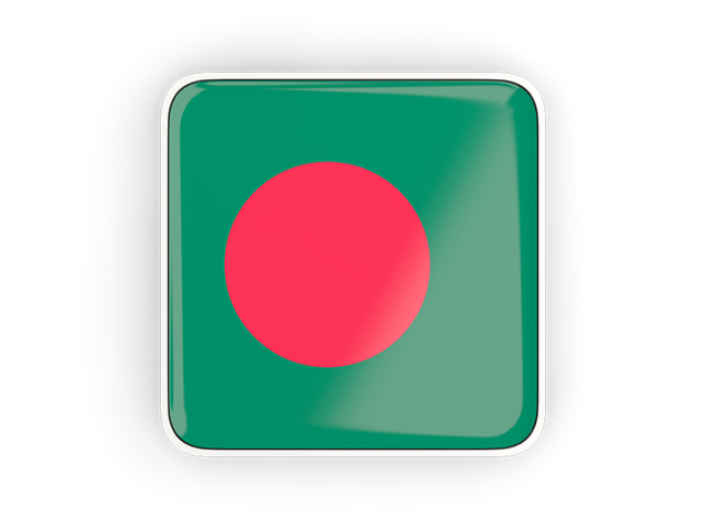 Square icon with frame. Download flag icon of Bangladesh at PNG format