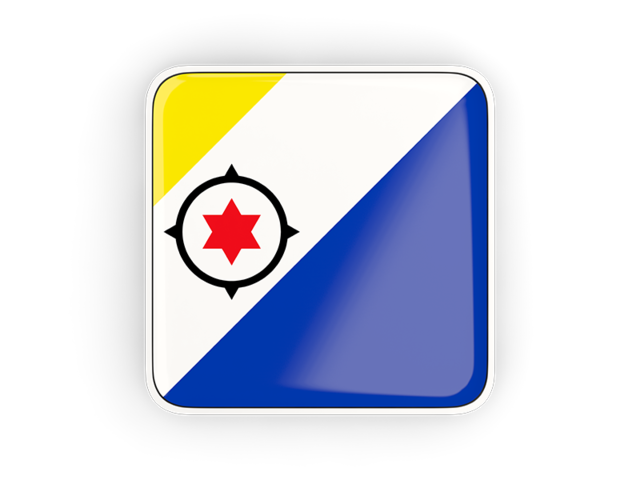 Square icon with frame. Download flag icon of Bonaire at PNG format