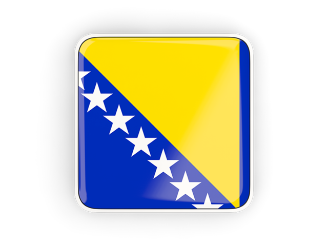Square icon with frame. Download flag icon of Bosnia and Herzegovina at PNG format