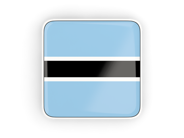 Square icon with frame. Download flag icon of Botswana at PNG format