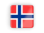 Bouvet Island. Square icon with frame. Download icon.