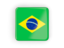 Brazil. Square icon with frame. Download icon.