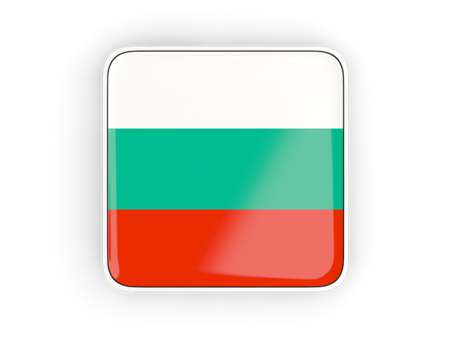 Квадратная иконка с рамкой. Скачать флаг. Болгария