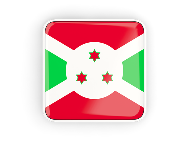 Square icon with frame. Download flag icon of Burundi at PNG format