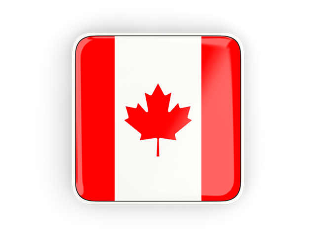 Square icon with frame. Download flag icon of Canada at PNG format
