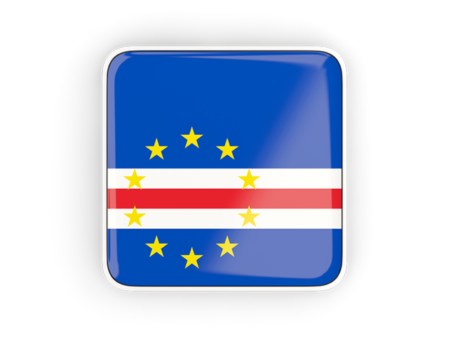 Square icon with frame. Download flag icon of Cape Verde at PNG format