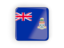 Cayman Islands. Square icon with frame. Download icon.