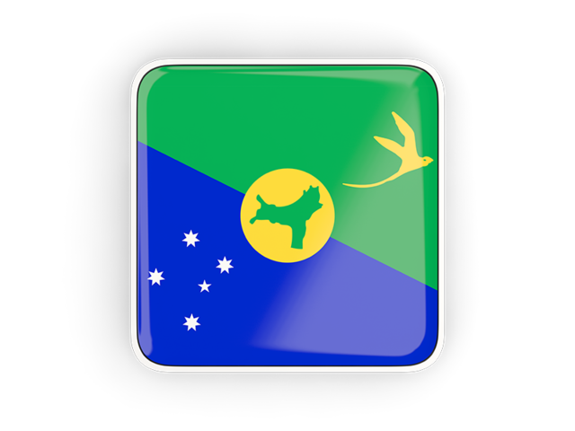 Square icon with frame. Download flag icon of Christmas Island at PNG format