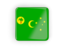 Cocos Islands. Square icon with frame. Download icon.