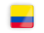Colombia. Square icon with frame. Download icon.