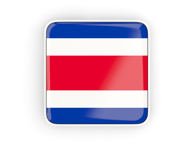 Square icon with frame. Download flag icon of Costa Rica at PNG format