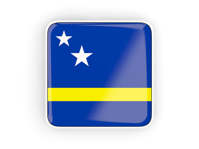 Square icon with frame. Download flag icon of Curacao at PNG format