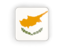 Cyprus. Square icon with frame. Download icon.