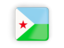 Djibouti. Square icon with frame. Download icon.