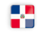 Доминиканская Республика. Квадратная иконка с рамкой. Скачать иллюстрацию.