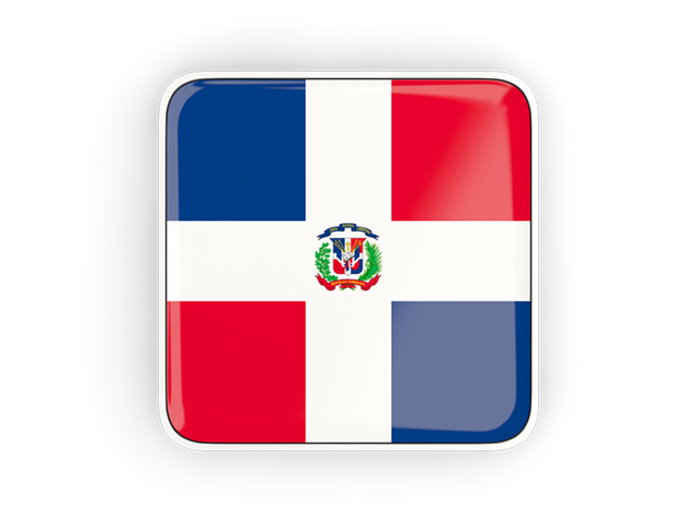 Square icon with frame. Download flag icon of Dominican Republic at PNG format