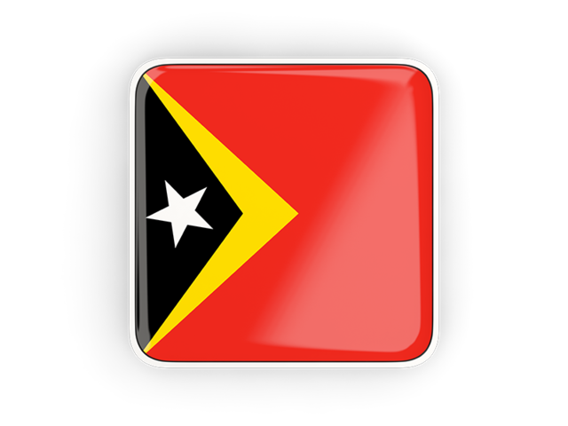 Square icon with frame. Download flag icon of East Timor at PNG format