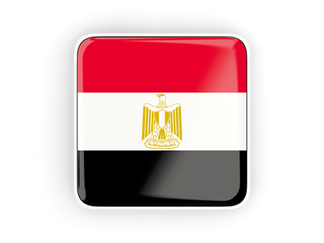 Square icon with frame. Download flag icon of Egypt at PNG format