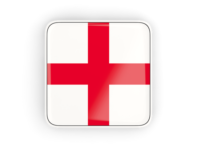 Square icon with frame. Download flag icon of England at PNG format