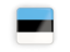 Estonia. Square icon with frame. Download icon.