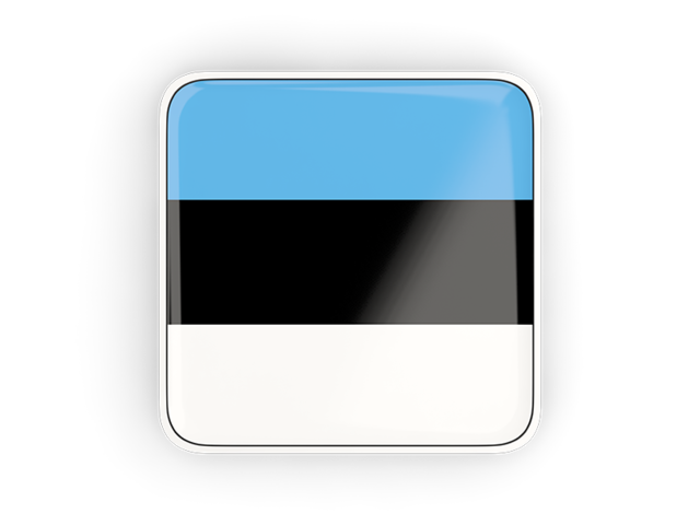 Square icon with frame. Download flag icon of Estonia at PNG format