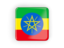 Эфиопия. Квадратная иконка с рамкой. Скачать иконку.