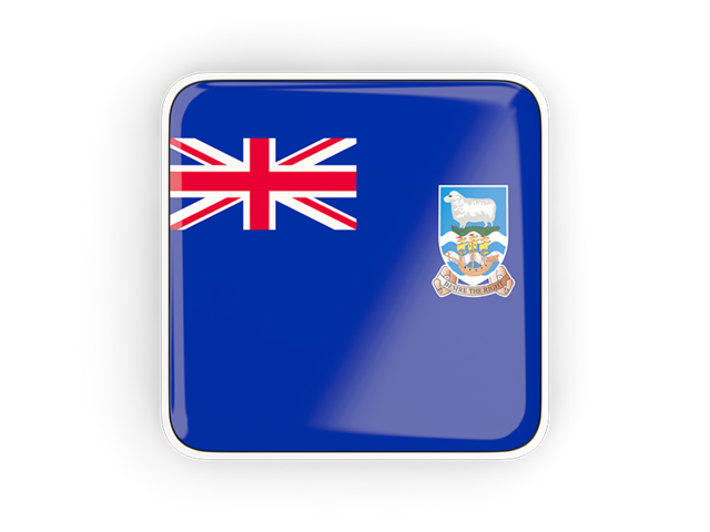 Square icon with frame. Download flag icon of Falkland Islands at PNG format