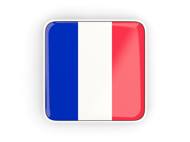 Square icon with frame. Download flag icon of France at PNG format