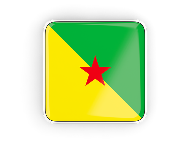 Square icon with frame. Download flag icon of French Guiana at PNG format