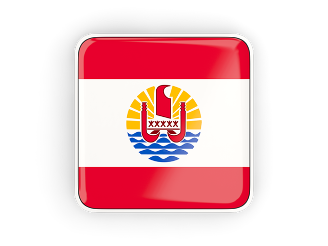 Square icon with frame. Download flag icon of French Polynesia at PNG format