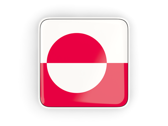 Square icon with frame. Download flag icon of Greenland at PNG format