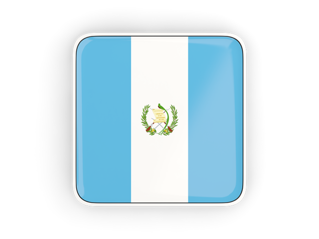 Square icon with frame. Download flag icon of Guatemala at PNG format