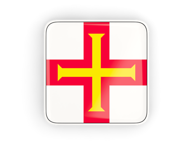 Square icon with frame. Download flag icon of Guernsey at PNG format