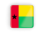 Guinea-Bissau. Square icon with frame. Download icon.