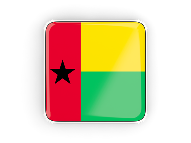 Square icon with frame. Download flag icon of Guinea-Bissau at PNG format