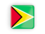 Guyana. Square icon with frame. Download icon.