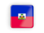 Haiti. Square icon with frame. Download icon.