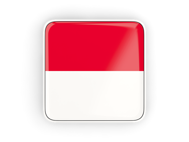 Квадратная иконка с рамкой. Скачать флаг. Индонезия