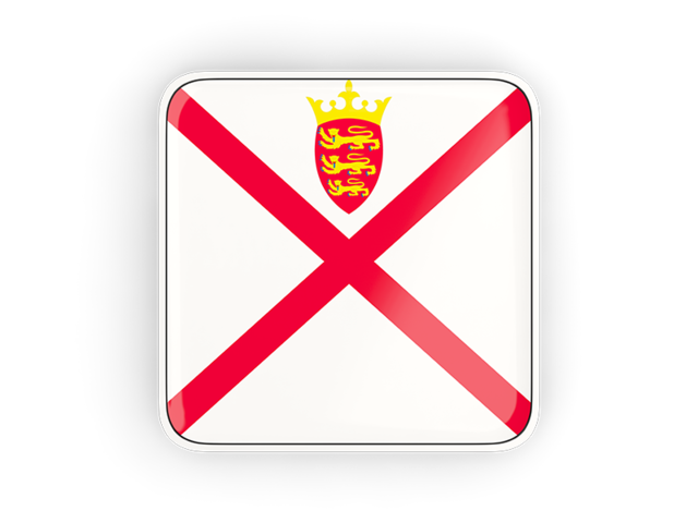 Square icon with frame. Download flag icon of Jersey at PNG format