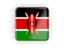 Kenya. Square icon with frame. Download icon.
