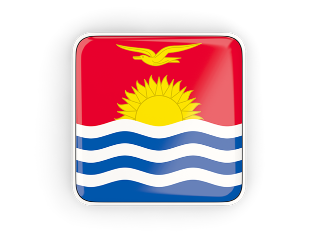 Square icon with frame. Download flag icon of Kiribati at PNG format