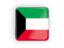 Kuwait. Square icon with frame. Download icon.