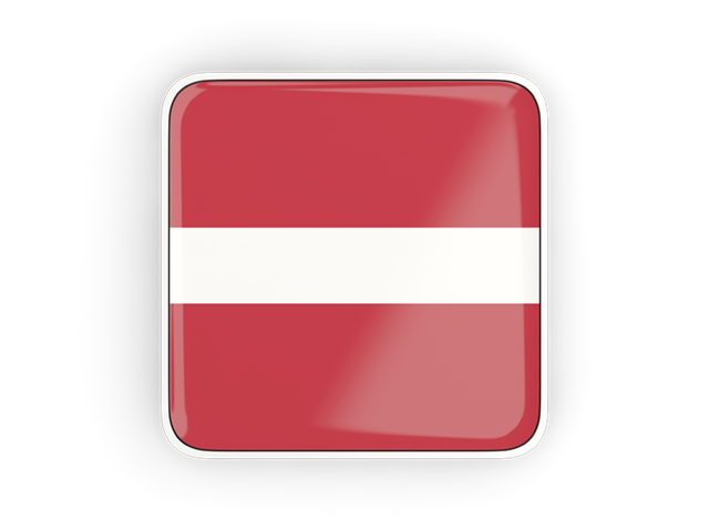 Square icon with frame. Download flag icon of Latvia at PNG format