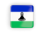 Lesotho. Square icon with frame. Download icon.