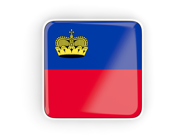 Square icon with frame. Download flag icon of Liechtenstein at PNG format