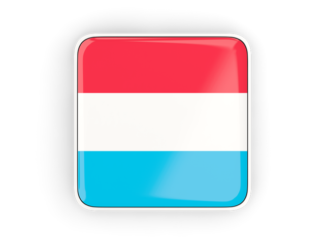 Square icon with frame. Download flag icon of Luxembourg at PNG format