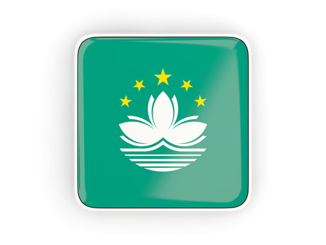 Square icon with frame. Download flag icon of Macao at PNG format