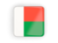 Madagascar. Square icon with frame. Download icon.