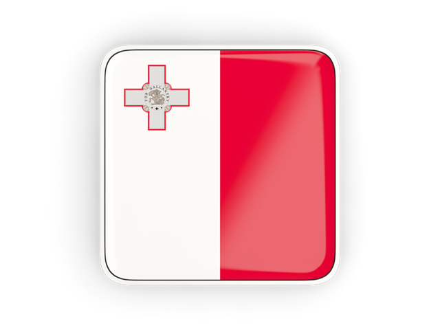 Square icon with frame. Download flag icon of Malta at PNG format