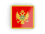 Montenegro. Square icon with frame. Download icon.